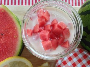 Melonen-Zitronen-Tannenhonig Joghurt