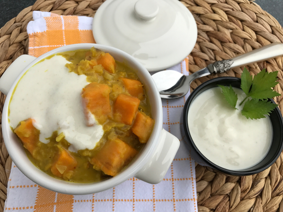 Süßkartoffel-Linsen-Curry mit Kokosmilch – bee in flipflops