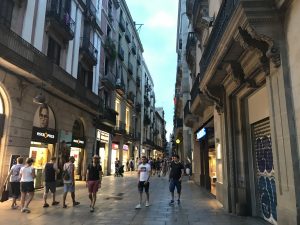 Gassen in Barri Gotic Barcelona