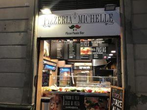 Pizzeria in der Carrer Nou de la Rambla Barcelona
