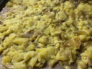 Smashed Potatoes auf dem Blech